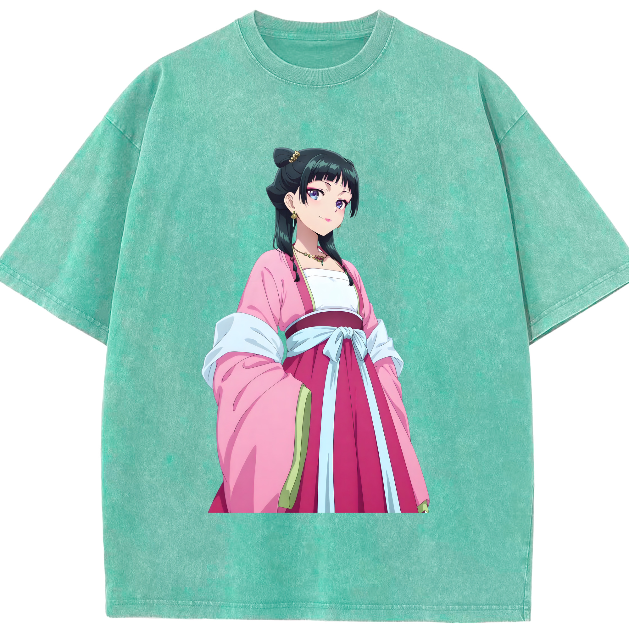 （画像用） 薬屋のひとりごと The Apothecary Diaries 綿100% ヴィンテージ風 半袖Tシャツ（フロントプリント）